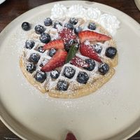 Waffles veganos  at Jeronimo in Lima