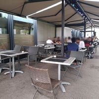 Outdoor seating at Mezze in Schlieren