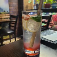 Strawberry lemonade at Hu Lu Lu Akácfa in Budapest