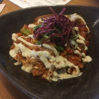 Vegan jambalaya  at Steamworks Mount Pleasant in Vancouver