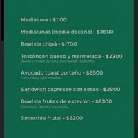 Menu 1/6/24  at Seibo in Buenos Aires