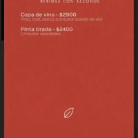 Menu 1/6/24  at Seibo in Buenos Aires