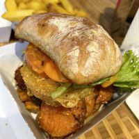 Pickle Rick burger   at Bacon Bros Present Shaka Bros in Christchurch