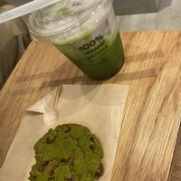 Coconut matcha + vegan cookie   at The Matcha Tokyo - Shibuya Miyashita Park in Tokyo