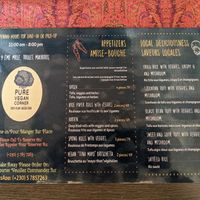 Menu at Pure Vegan Corner  in Triolet
