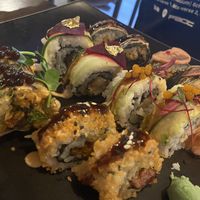 Incredible crunchy sushi platter   at Pure Vegan Corner  in Triolet