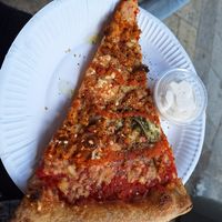 Vegan sausage slice at Bambino in Dublin