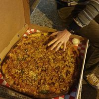 Giant vegan pizza at Bambino in Dublin