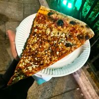 Vegan sausage pizza slice at Bambino in Dublin