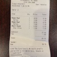   at The Cure Cafe in Stroudsburg