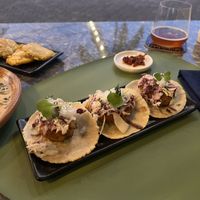 Vegan tacos (cauliflower, eggplant & falafel)  at Agave Studio in Puerto Ayora