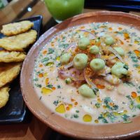 Vegan ceviche at Agave Studio in Puerto Ayora