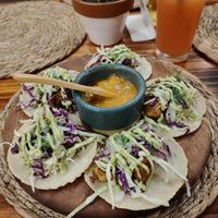 Tofu tacos at Agave Studio in Puerto Ayora