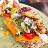 vegan toast - really tasty at Kalma Café in Lanzarote