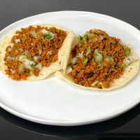 chorizo tacos *comes w/rice + beans (plated at home) at Mission Cantina in Seattle