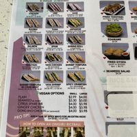 menu listing vegan options   at Yaya Tea in Hicksville
