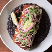 Vegan chimichanga   at Harvest Seasonal Grill & Wine Bar in Collegeville