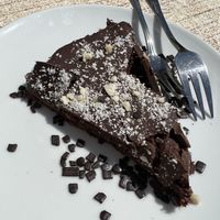 Brownie vegano  at Baraka in Orgiva