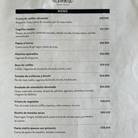 Menu  at Real Vegetal in Medellin