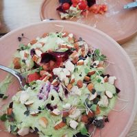 Smoked beetroot salad at Real Vegetal in Medellin