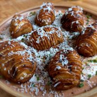 Papas horneadas at Real Vegetal in Medellin