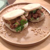 Cauliflower baos at Real Vegetal in Medellin