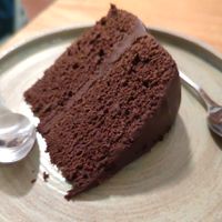 Chocolate cake at Real Vegetal in Medellin