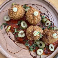 Aranchini risotto 3/10  at Real Vegetal in Medellin