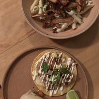 past with mushroom and bao w/ mushroom and taco  at Real Vegetal in Medellin