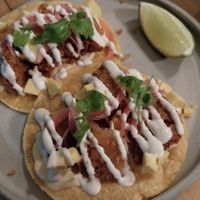 Mushroom tacos at Real Vegetal in Medellin