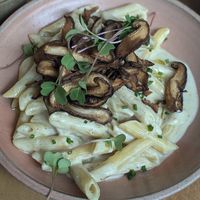 Four cheese pasta at Real Vegetal in Medellin