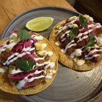 Mushroom tacos at Real Vegetal in Medellin