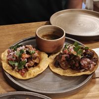 Birria tacos, amazing!! at Real Vegetal in Medellin