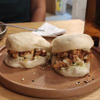 The bao buns, delicious! at Real Vegetal in Medellin