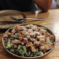 The caesar salad, soooo goood! at Real Vegetal in Medellin