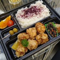 Fried tofu bento 🍱 at Somenoya in Barcelona