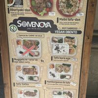 So many vegan bento options  at Somenoya in Barcelona