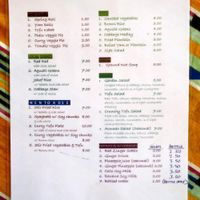 menu at Asasse Pa Vegan Restaurant in Cape Coast