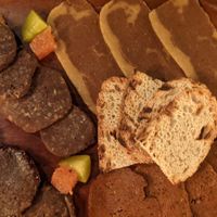 Vegan charcuterie platter at Lamucca de Prado in Madrid