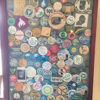 Excellent pin collection at Susty's Cafe in Northwood