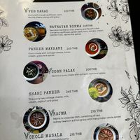 Menu  at Jai Jagannath in Ao Nang