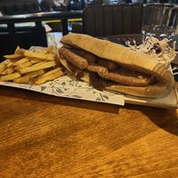 Sausage baguette  at Twelve Twenty in Newton Abbot