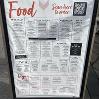 Separate vegan menu at the bottom  at Twelve Twenty in Newton Abbot