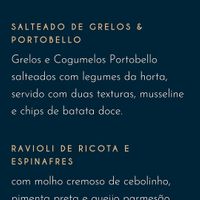 Updated veggie menu (main dishes). at Épico Restaurante in Oliveira De Azemeis