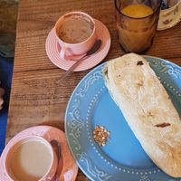 Ciabatta, coffee and juice at Mo Cafe in Rio De Janeiro