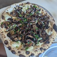 Magic mushroom pizza at Electrica Pizza in Buenos Aires