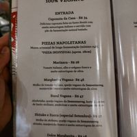 Vegan menu at Bontà Forno e Cucina in Vila Velha