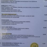 Yellow dishes can be made vegan at Cafe Mitte in Graz