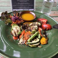 Dry grilled veggie salad. Not very good. at Imm Aim Vegetarian and Bike Cafe in Chiang Mai