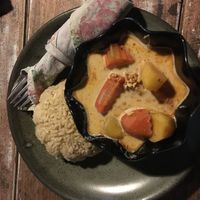 Massaman curry - absolutely spot on at Imm Aim Vegetarian and Bike Cafe in Chiang Mai